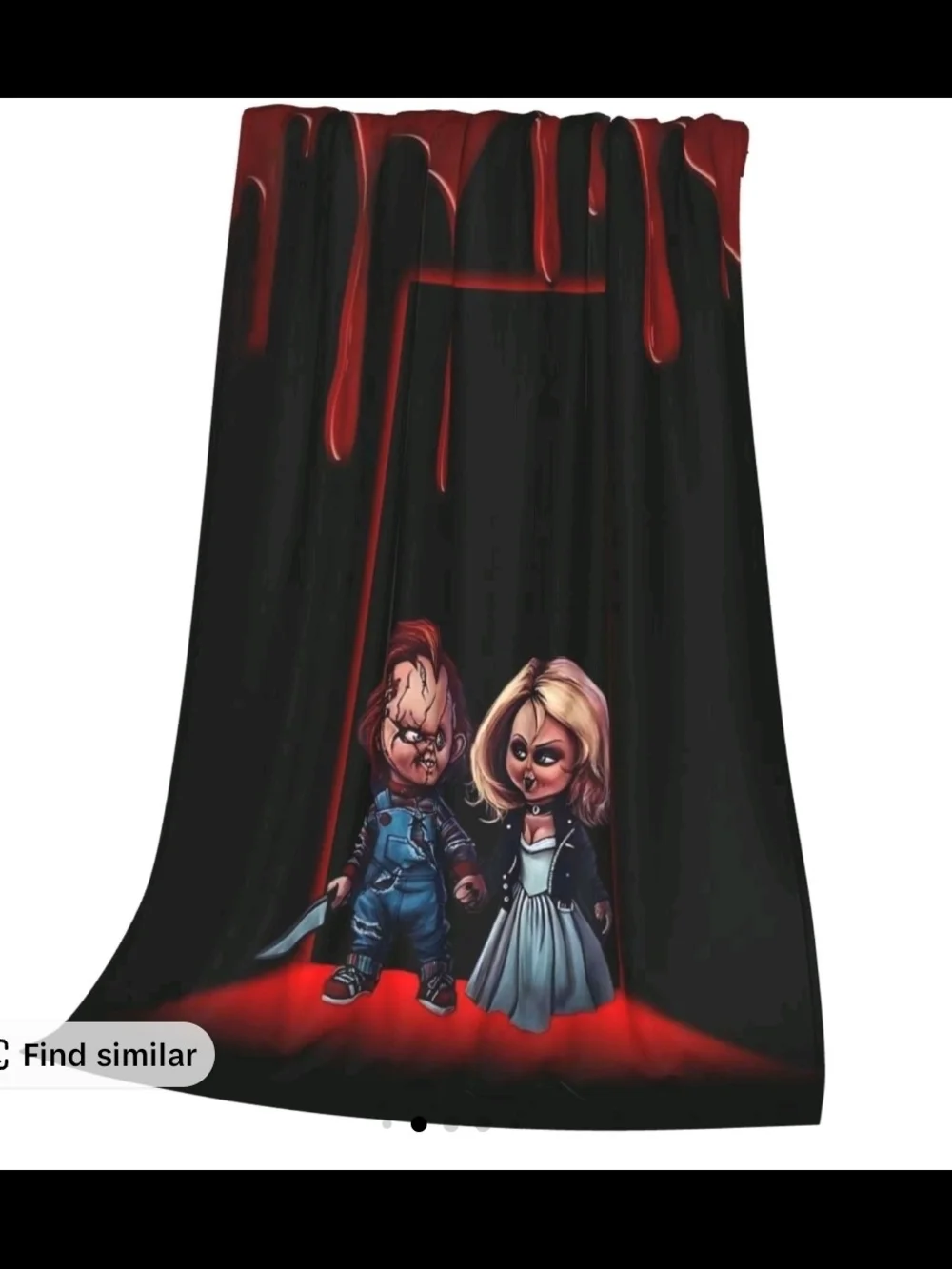 Custom Horror Icons Throw Blankets - Unbranded